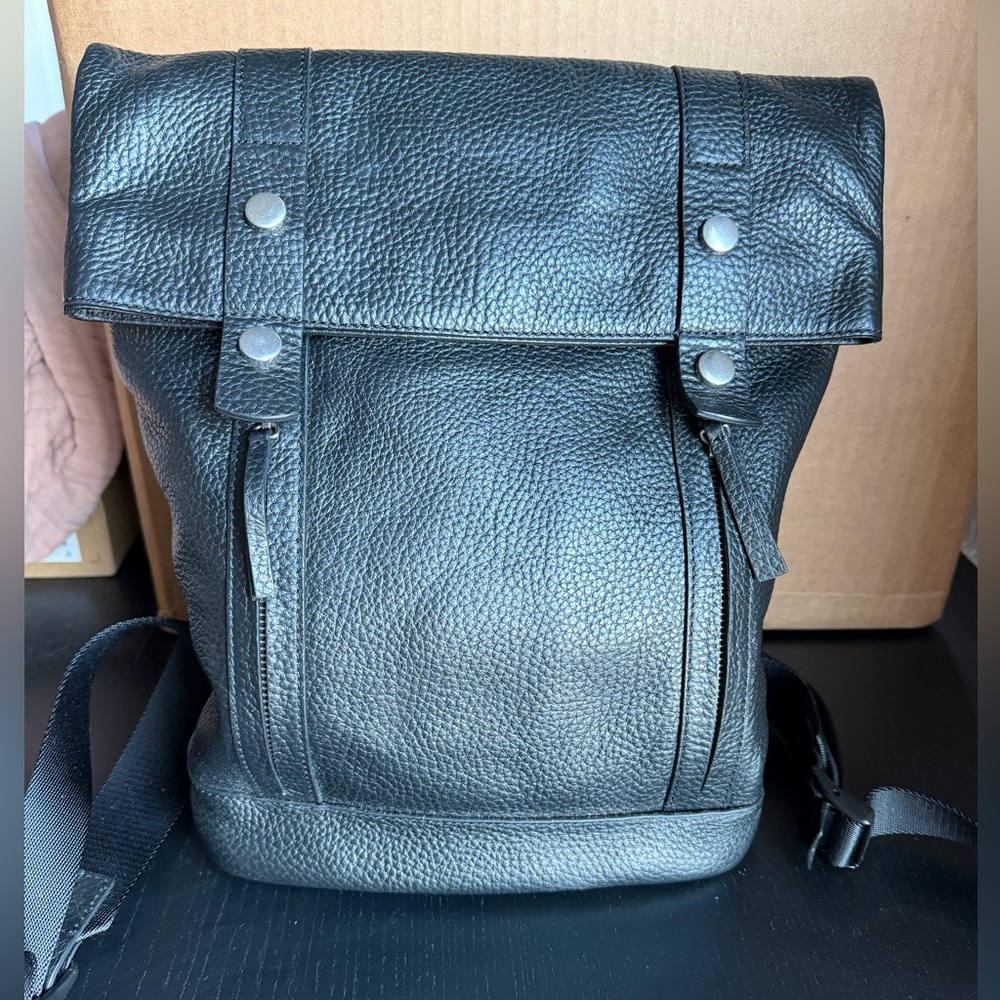 Treasure & Bond Black Leather Backpack